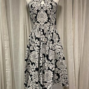 Bernie Dexter Strapless Black and White Dress